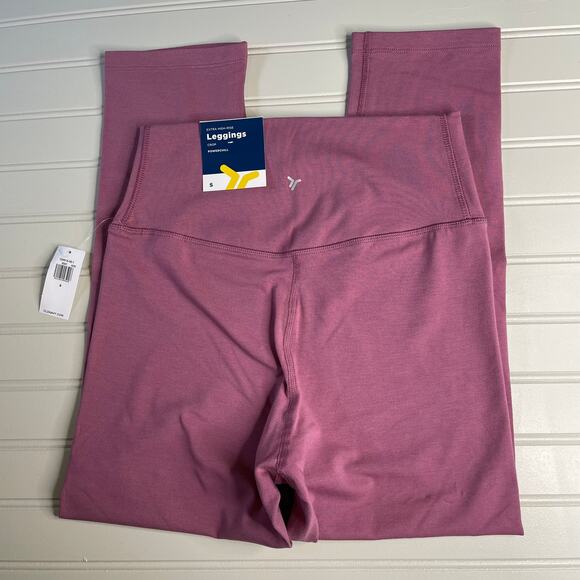 NWT OLD NAVY Pink Extra High Rise Crop Powerchill Workout Athletic Leggings Sz S - Picture 3 of 6
